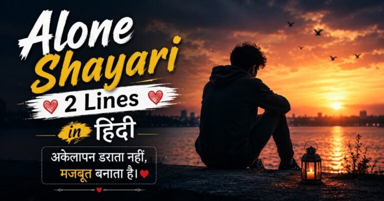 Alone Shayari 2 Lines in Hindi