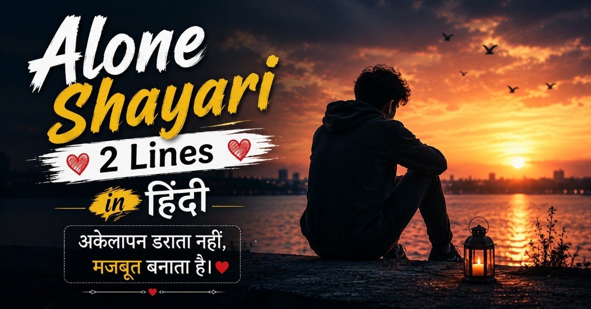 Alone Shayari 2 Lines in Hindi
